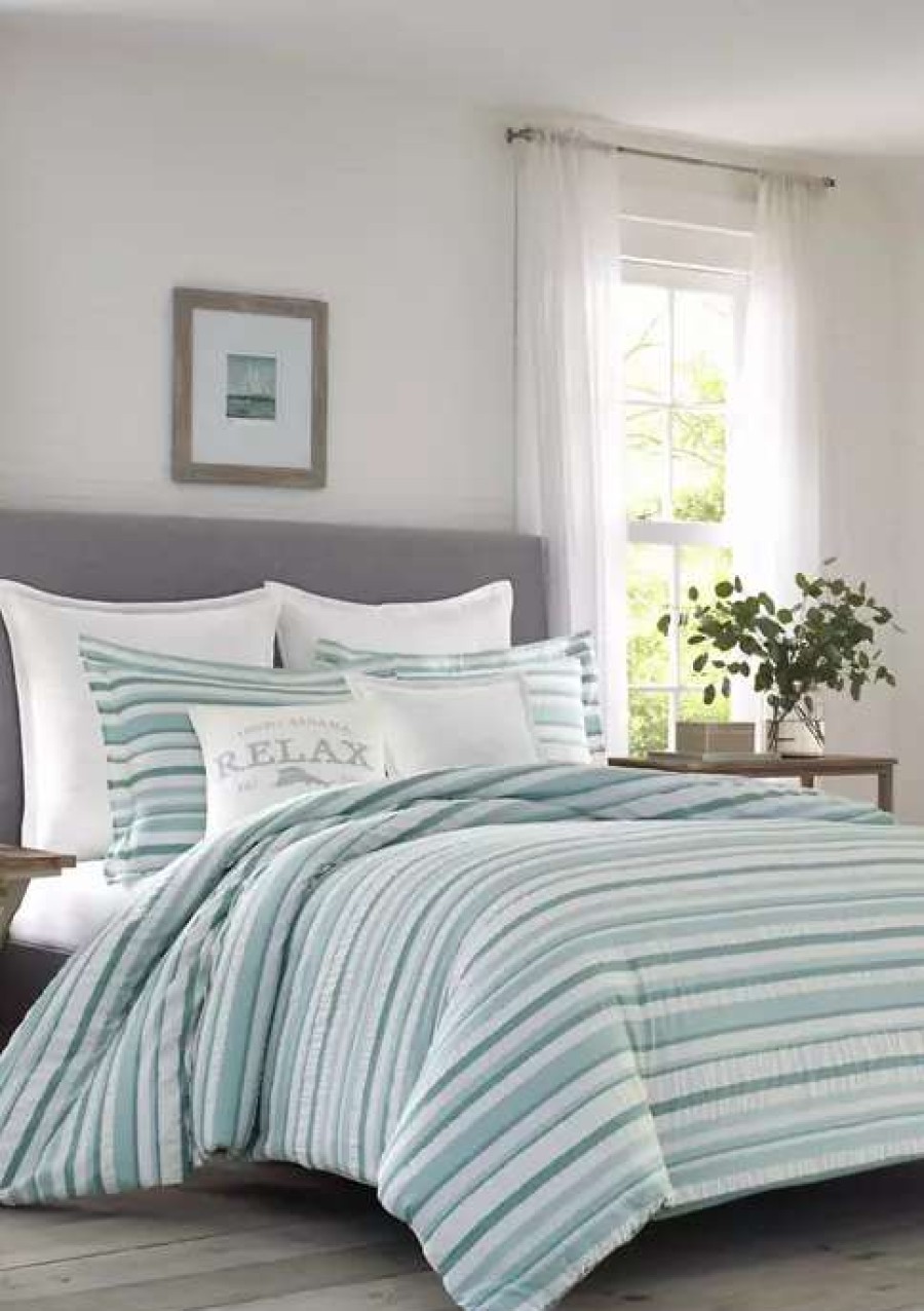 Bed & Bath * | Tommy Bahama Clearwater Cay Cotton Comforter Sham Set Blue