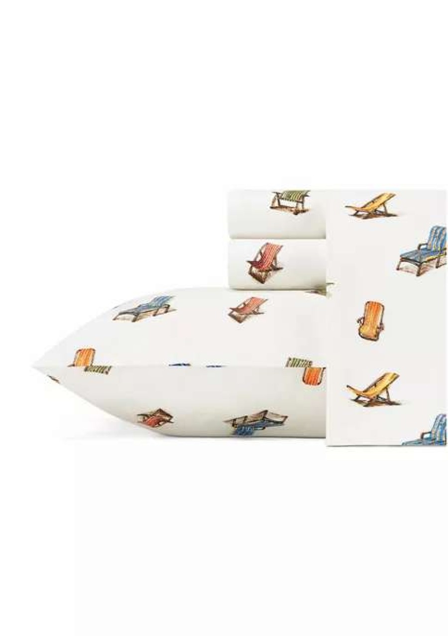 Bed & Bath * | Tommy Bahama Beach Chairs 4-Piece Graphic Cotton Sheet Set Multi-Colored