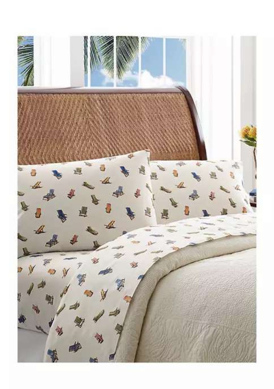 Bed & Bath * | Tommy Bahama Beach Chairs 4-Piece Graphic Cotton Sheet Set Multi-Colored