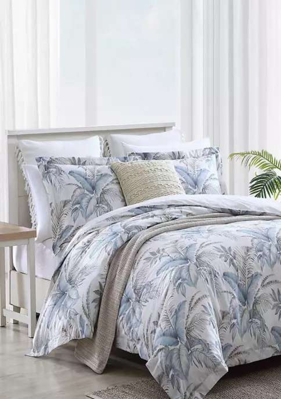 Bed & Bath * | Tommy Bahama Bakers Bluff 3-Piece Botanical Cotton Comforter Set Blue