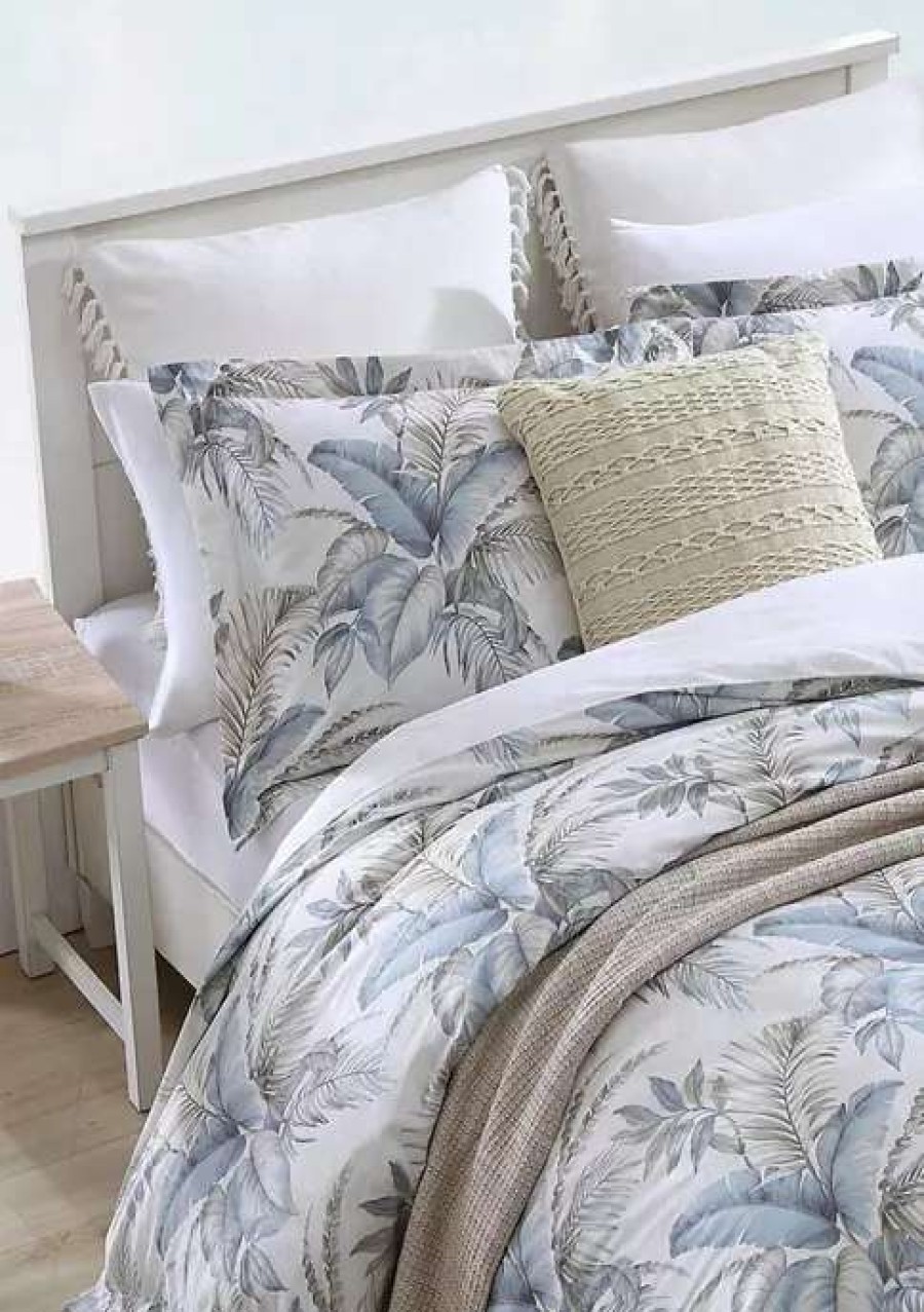 Bed & Bath * | Tommy Bahama Bakers Bluff 3-Piece Botanical Cotton Comforter Set Blue