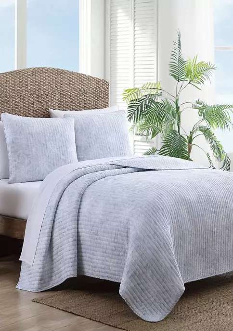 Bed & Bath * | Tommy Bahama Makena Cotton Quilt Set Blue