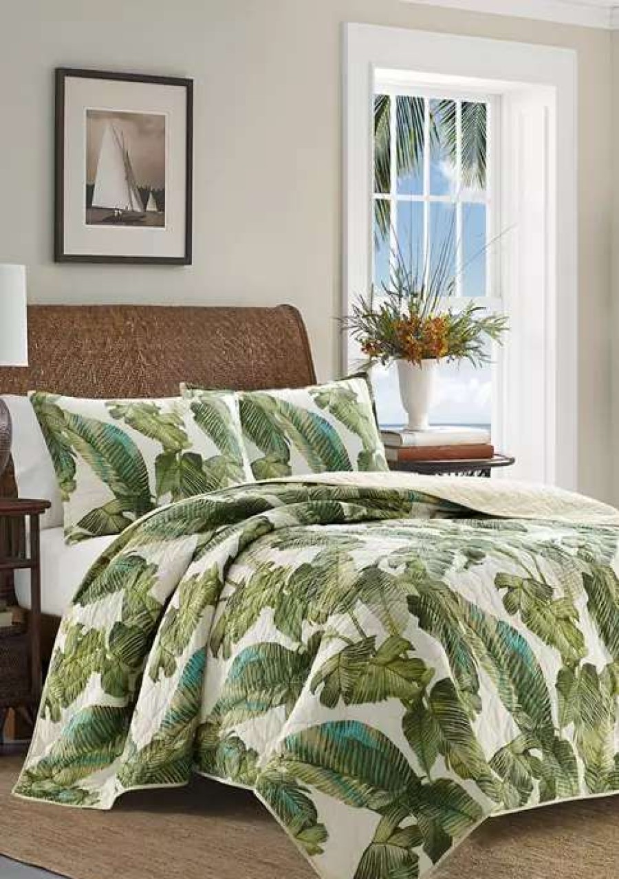 Bed & Bath * | Tommy Bahama Fiesta Palms Cotton Quilt Set Green