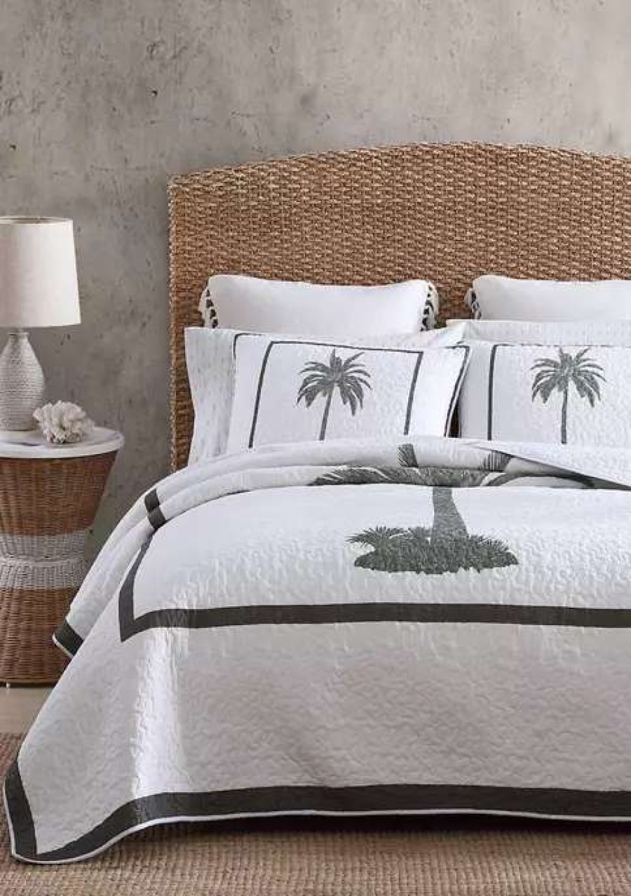 Bed & Bath * | Tommy Bahama Palm Island 1-Piece Cotton Quilt Grey