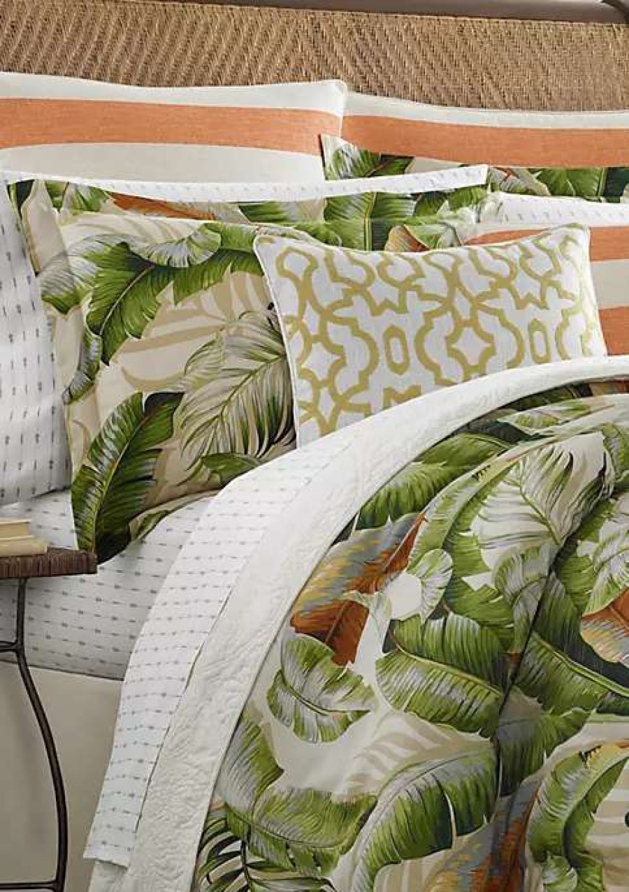 Bed & Bath * | Tommy Bahama Palmiers Duvet Cover Set Open Medium Green