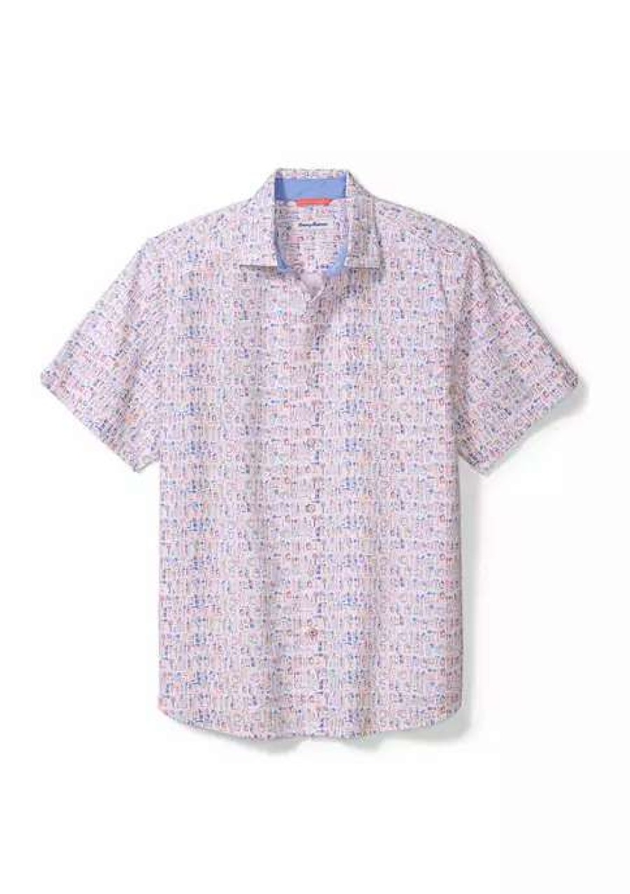 Men * | Tommy Bahama Nova Wave Last Call Camp Shirt Continental