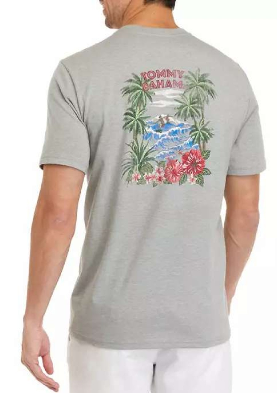 Men * | Tommy Bahama Men'S Tide Rider Graphic T-Shirt Grey Heath