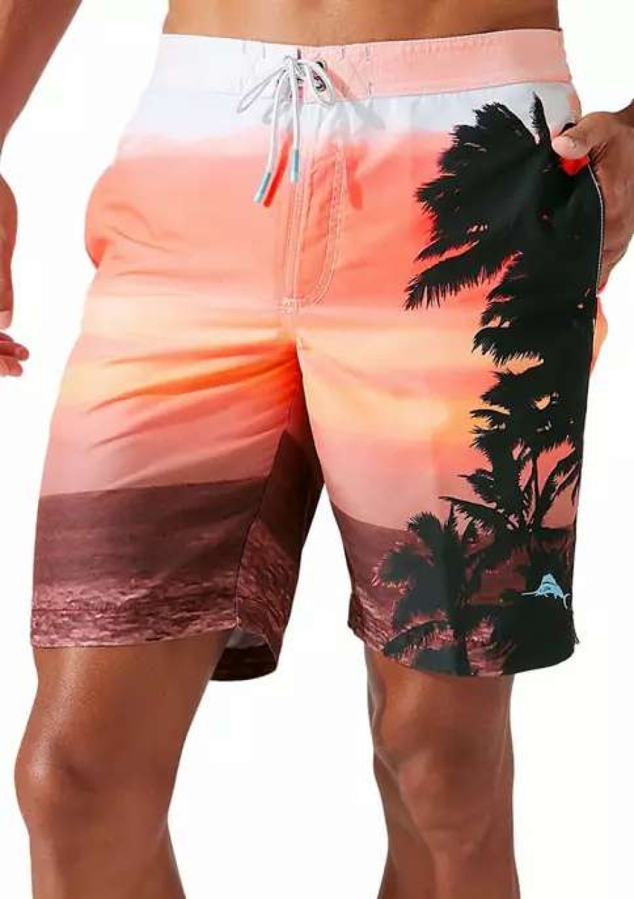 Men * | Tommy Bahama Baja Paradise 9 Swim Boardshorts Sunset