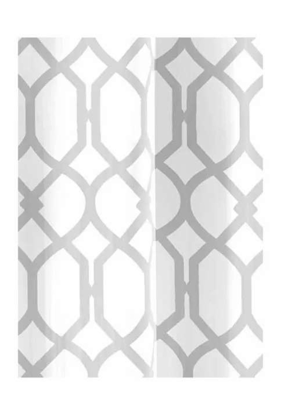 Bed & Bath * | Tommy Bahama Shoretown Trellis Shower Curtain Grey