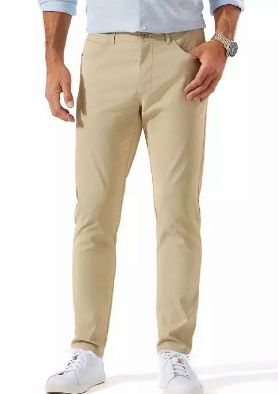 Men * | Tommy Bahama Men'S Islandzone Performance 5 Pocket Pants Stone Khak