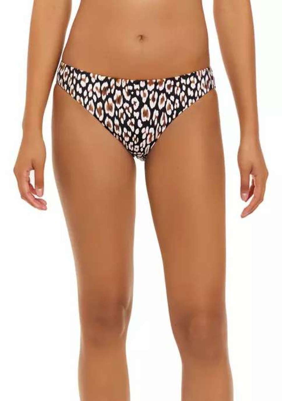 Women * | Tommy Bahama Palm Modern Safari Cat Hipster Swim Bottoms Black