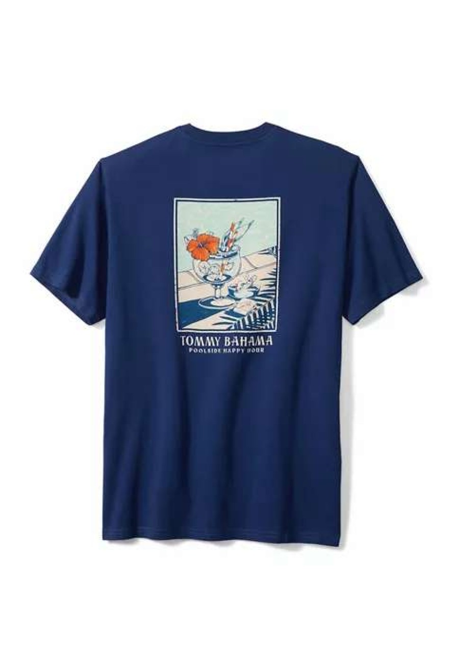 Men * | Tommy Bahama Men'S Poolside Happy Hour Graphic T-Shirt Kingdom Blue