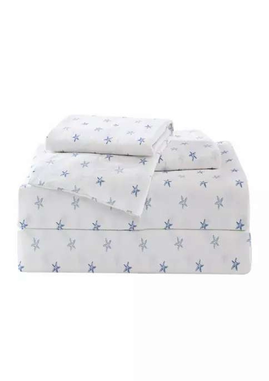 Bed & Bath * | Tommy Bahama Starfish Treasure Cotton Sheet Set Blue