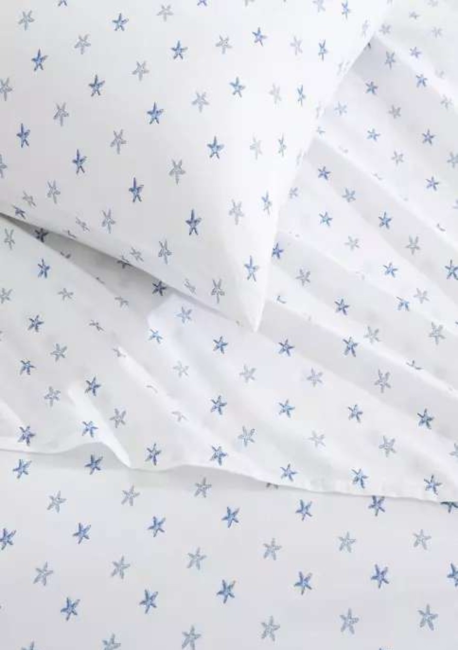 Bed & Bath * | Tommy Bahama Starfish Treasure Cotton Sheet Set Blue