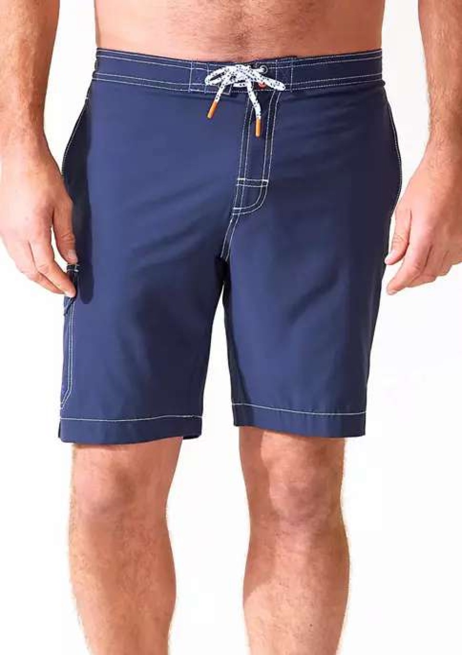 Swim Trunks * | Tommy Bahama Men'S 9 Inch Baja Harbor Boardshorts Ocean Deep