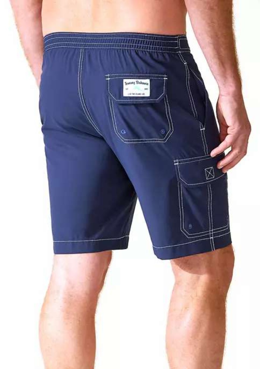 Swim Trunks * | Tommy Bahama Men'S 9 Inch Baja Harbor Boardshorts Ocean Deep