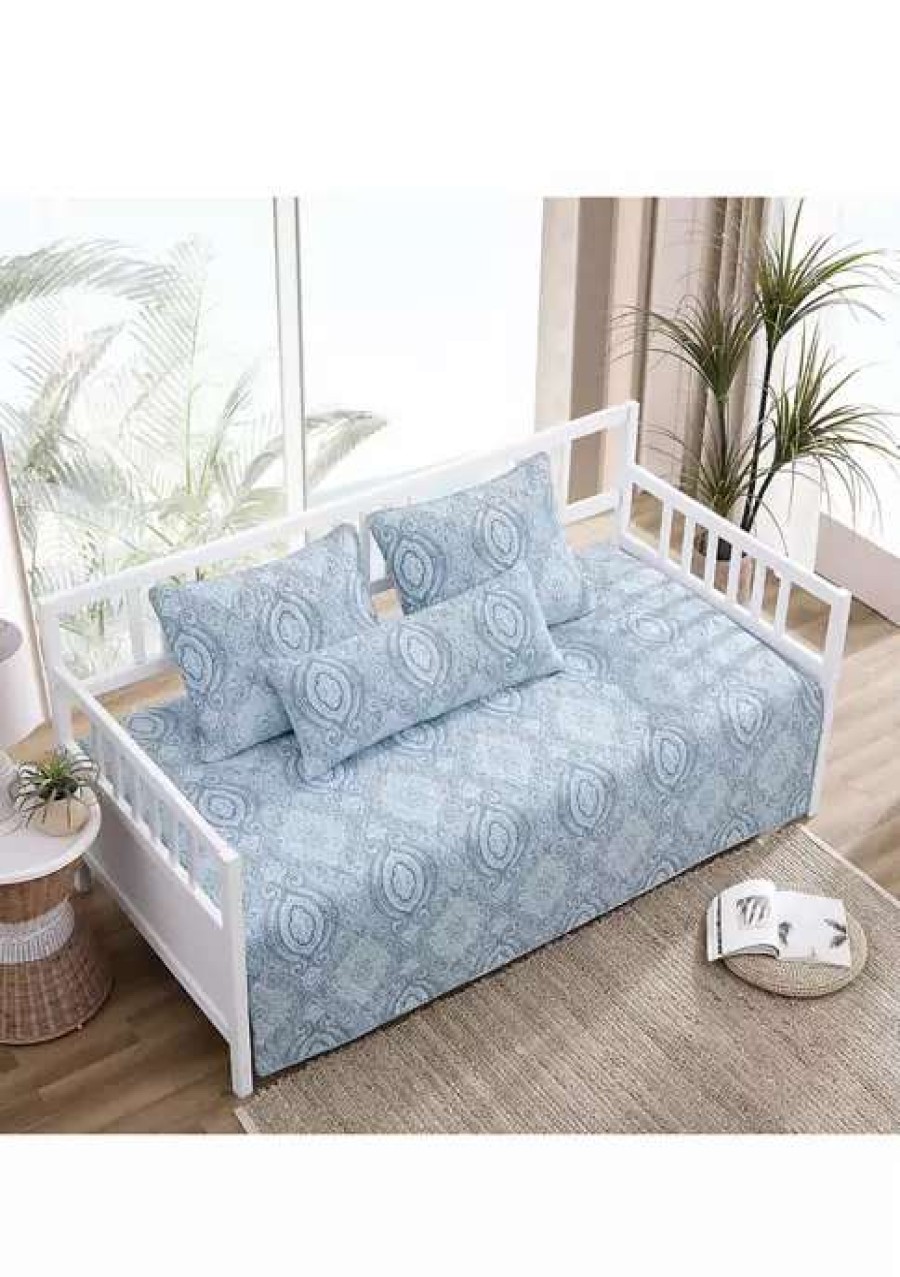 Bed & Bath * | Tommy Bahama Turtle Cove 4-Piece Daybed Cover Set Turquoise-Aqua