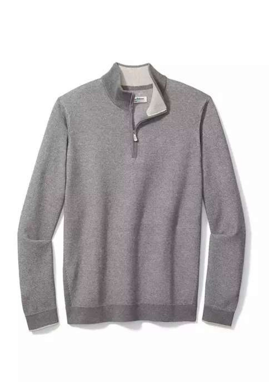 Men * | Tommy Bahama Islandzone Coolside Half Zip Sweater