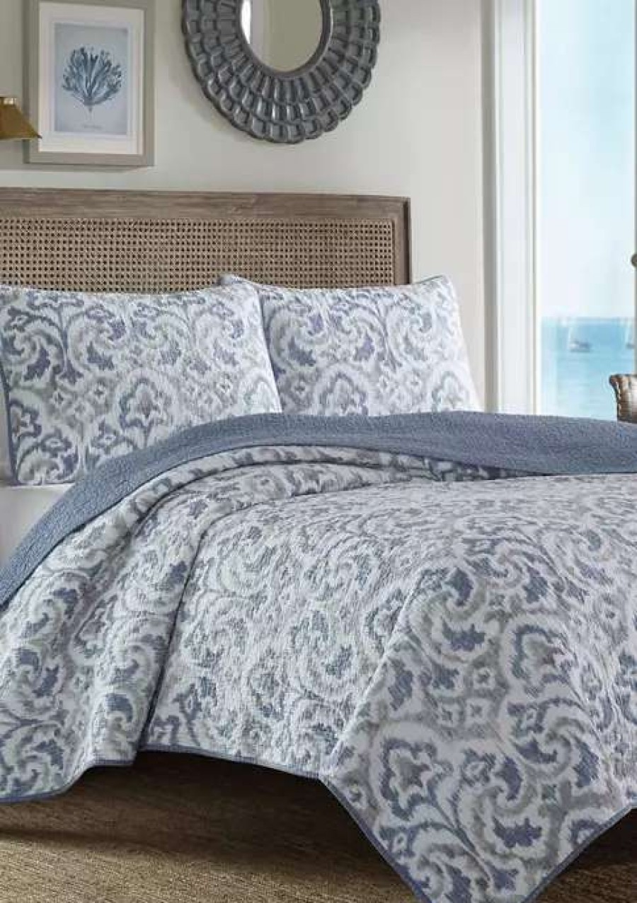 Bed & Bath * | Tommy Bahama Cape Verde Quilt Sham Set Grey