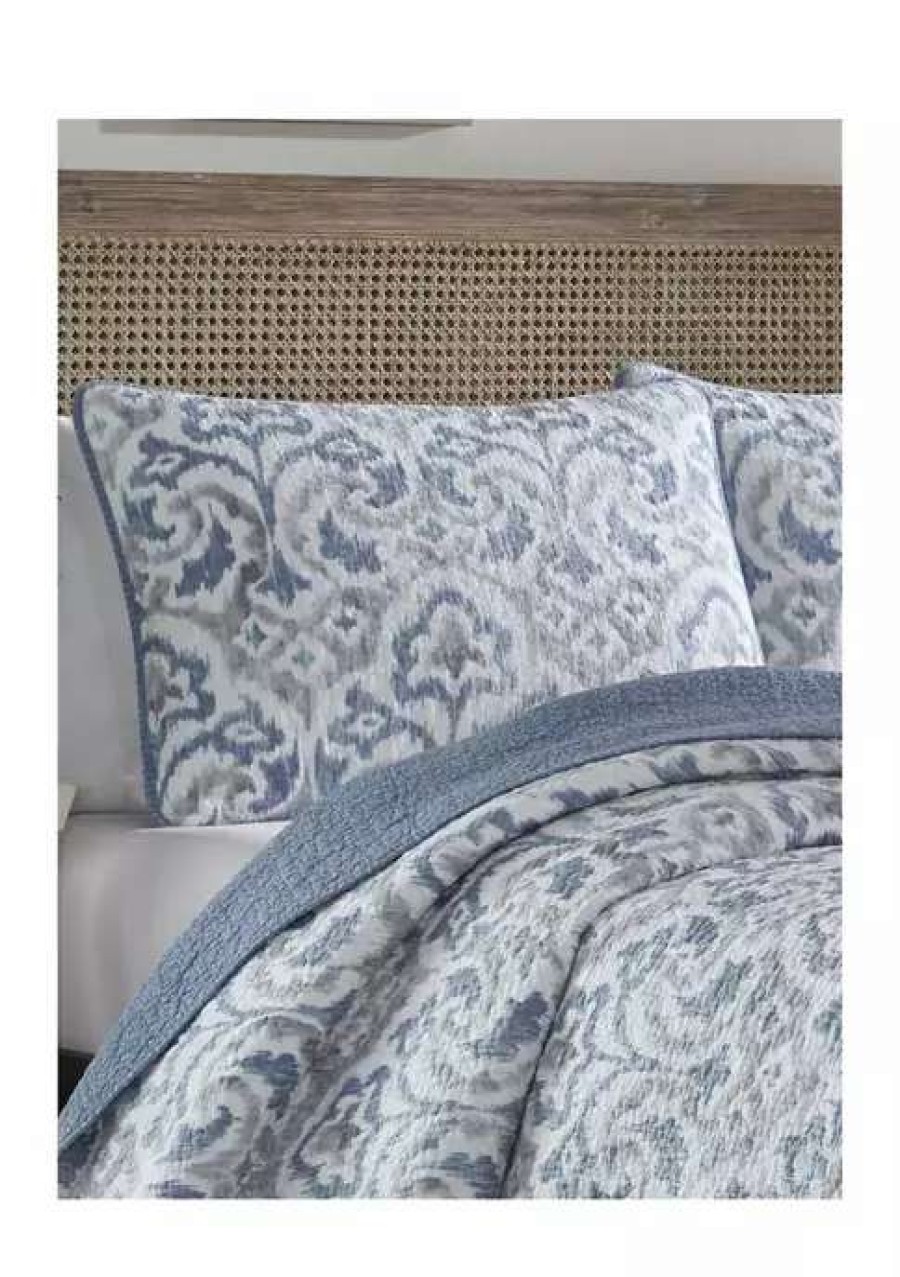 Bed & Bath * | Tommy Bahama Cape Verde Quilt Sham Set Grey