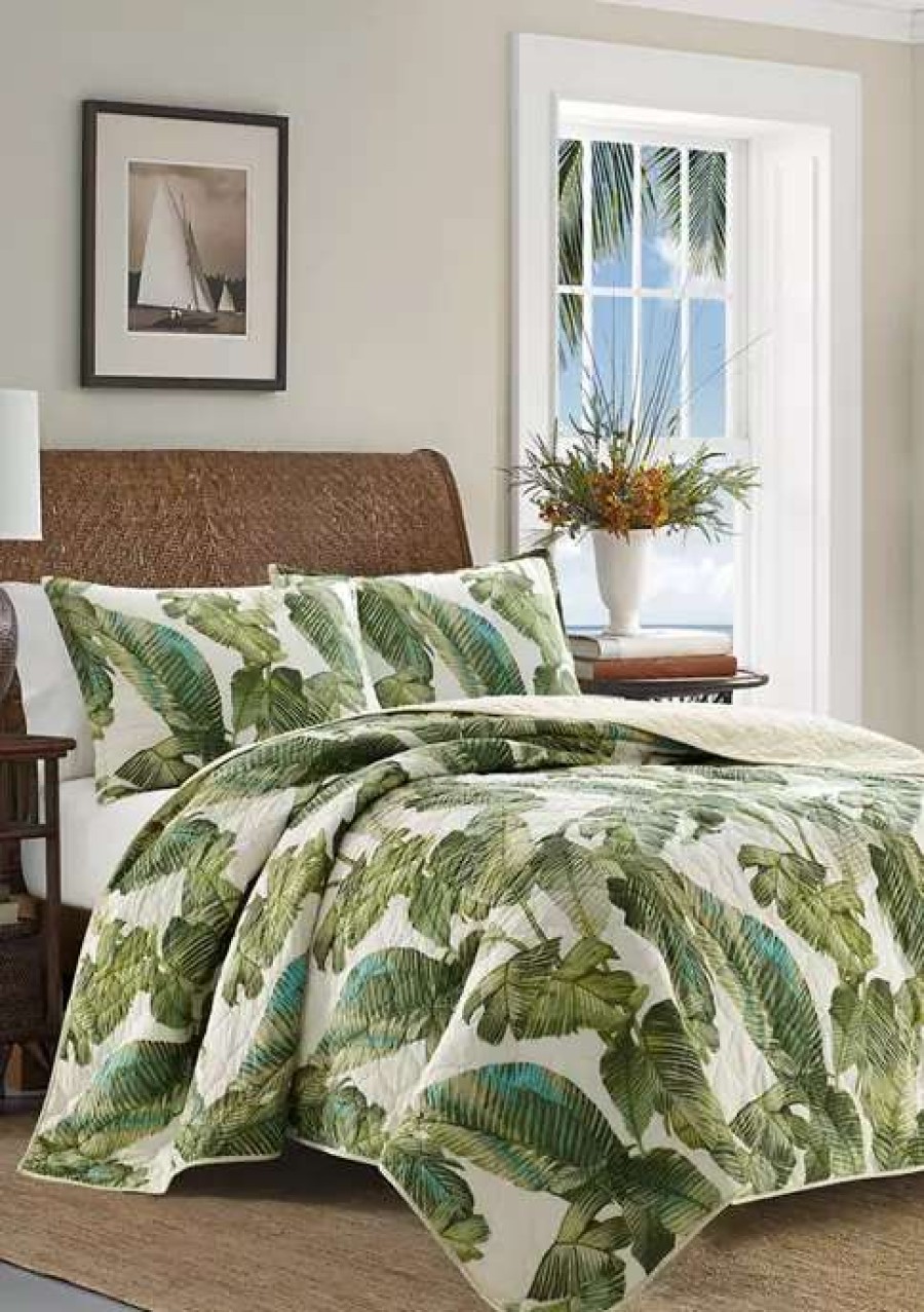 Bed & Bath * | Tommy Bahama Fiesta Palms 2-Piece Floral Cotton Quilt Set Green