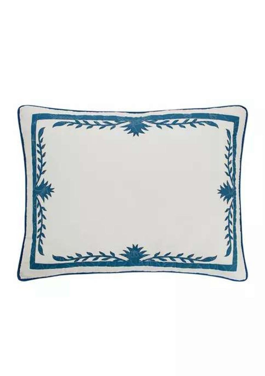 Bed & Bath * | Tommy Bahama Aloha Pineapple Cotton Quilt Blue