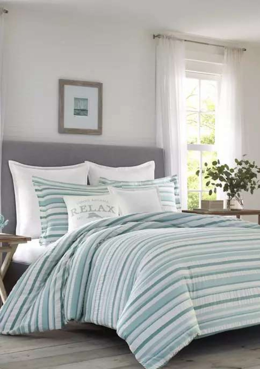 Bed & Bath * | Tommy Bahama Clearwater Cay Cotton Duvet Cover Set Blue