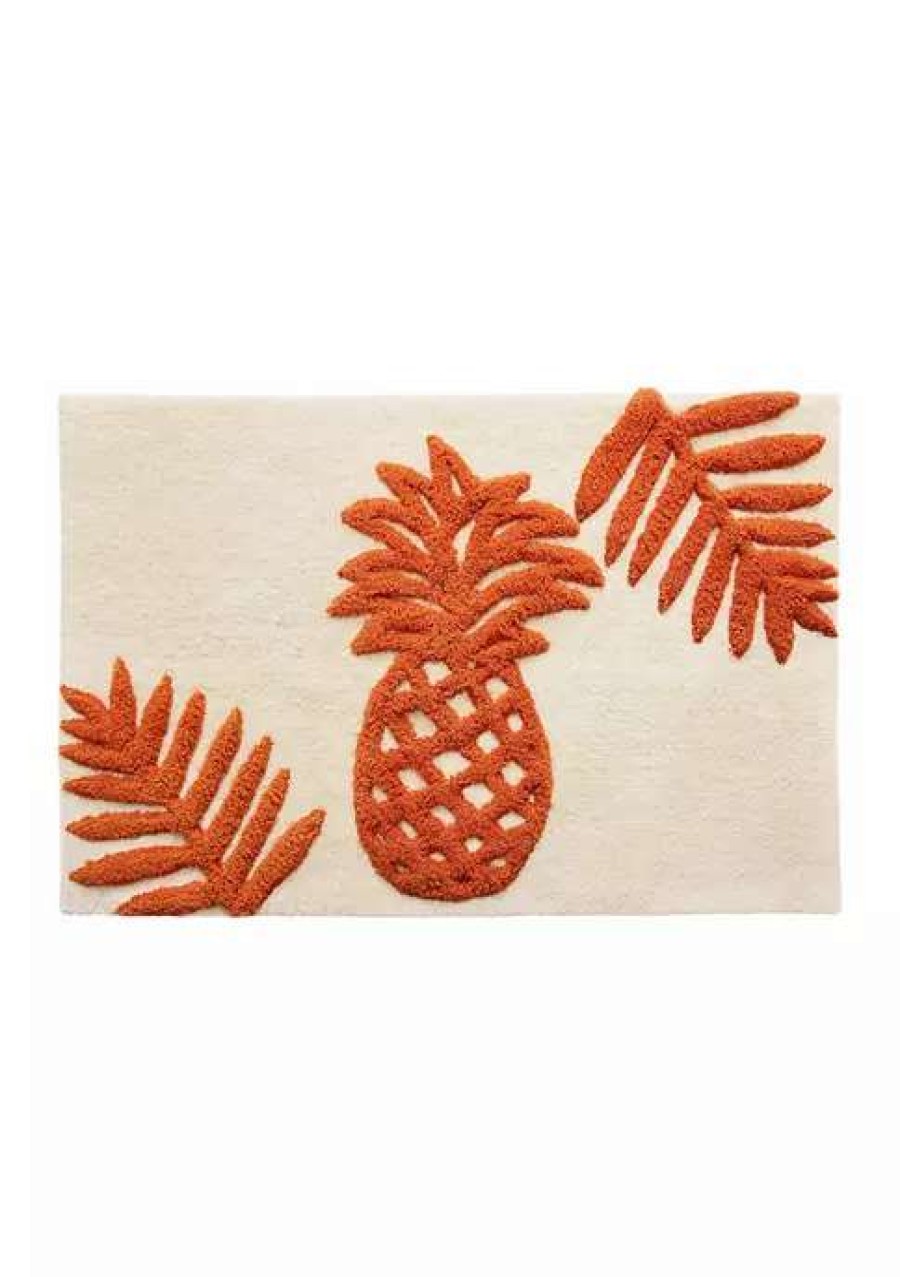 Bed & Bath * | Tommy Bahama Batik Pineapple Cotton Rug Orange