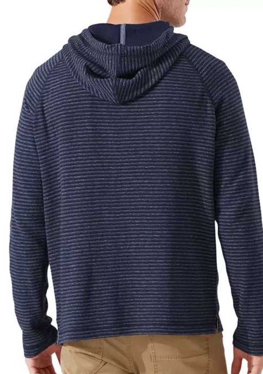 Men * | Tommy Bahama Men'S Stinson Stripe Hoodie Ocean Deep