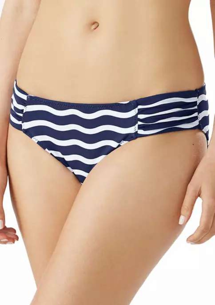 Women * | Tommy Bahama Sea Swell Reversible Side Shirred Hipster Swim Bottom Mare Navy