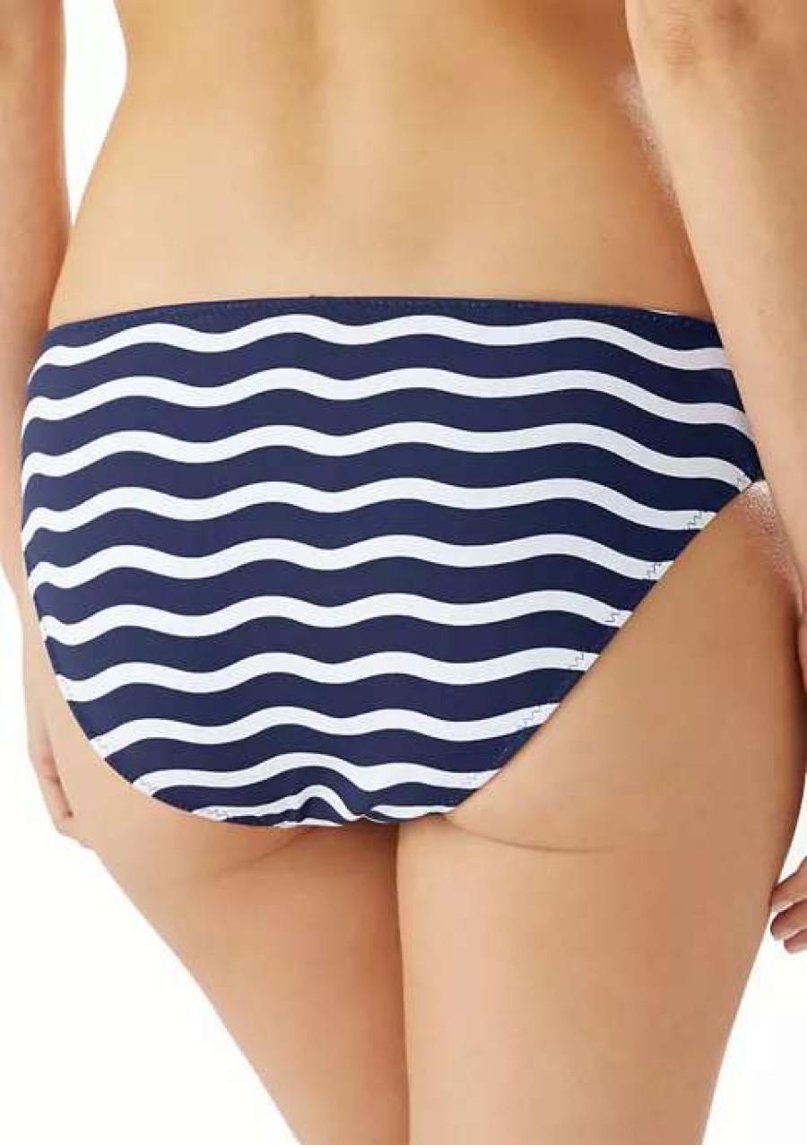 Women * | Tommy Bahama Sea Swell Reversible Side Shirred Hipster Swim Bottom Mare Navy