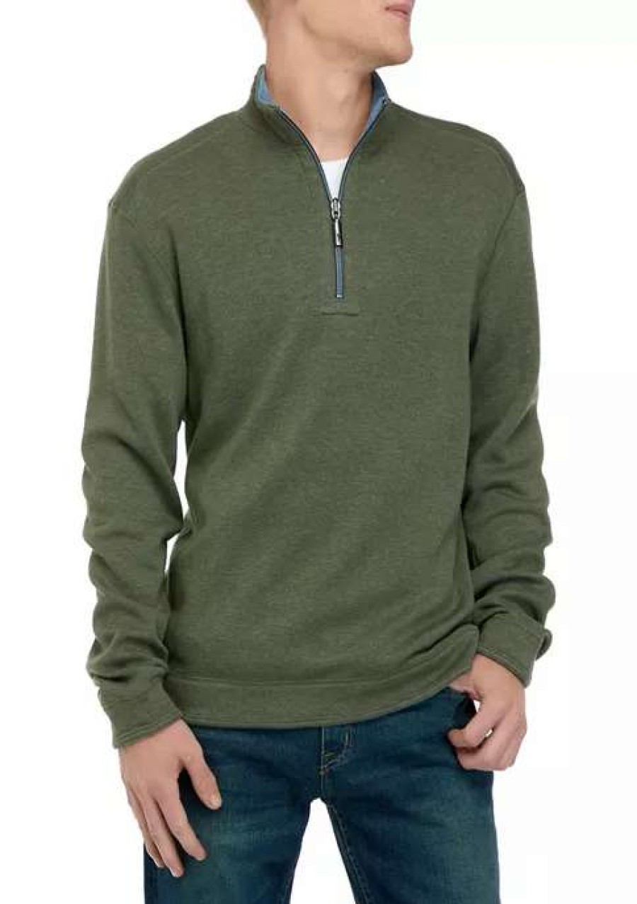 Men * | Tommy Bahama Flipshore Reversible Half Zip Pullover