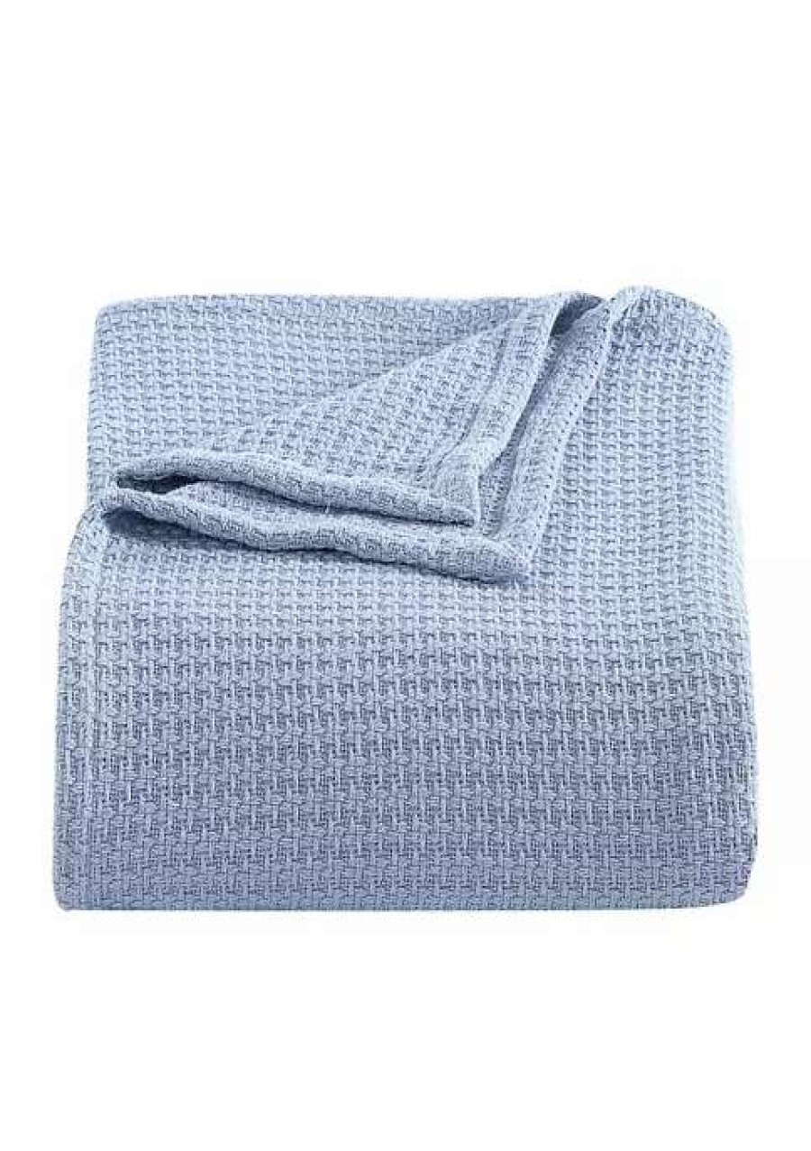 Bed & Bath * | Tommy Bahama Bahama Coast Cotton Blanket Blue