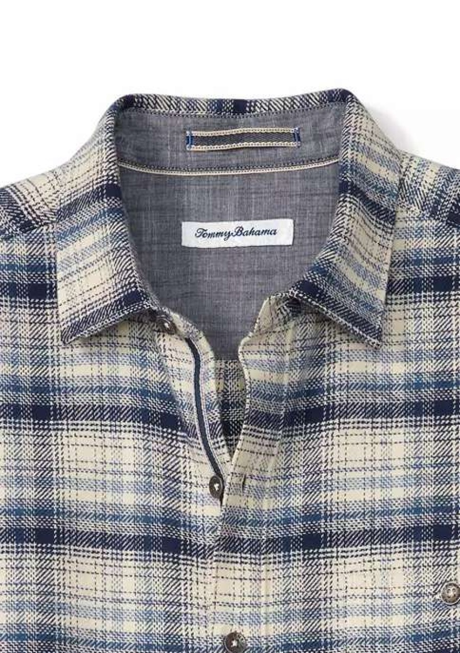 Men * | Tommy Bahama Men'S Twice As Nice Flannel Overshirt Continenta