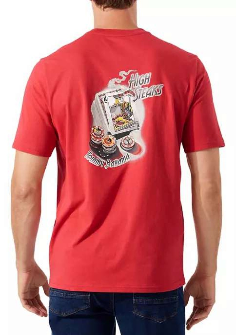 Men * | Tommy Bahama High Steaks Graphic T-Shirt Truly Red