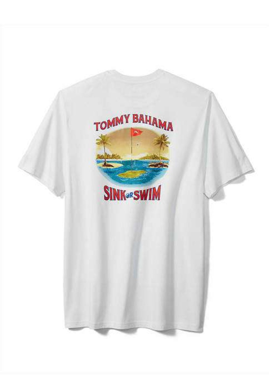 Men * | Tommy Bahama Men'S Putt Putt Palms Graphic T-Shirt White