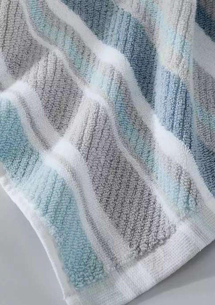 Bed & Bath * | Tommy Bahama Ocean Bay Stripe 3-Piece Cotton Towel Set Blue