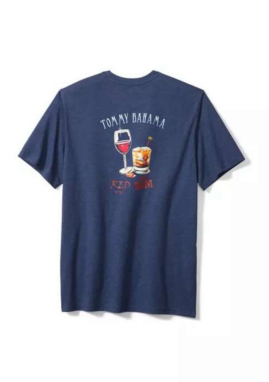 Men * | Tommy Bahama Red Wine Dark Rum Graphic T-Shirt Kingdom Bl