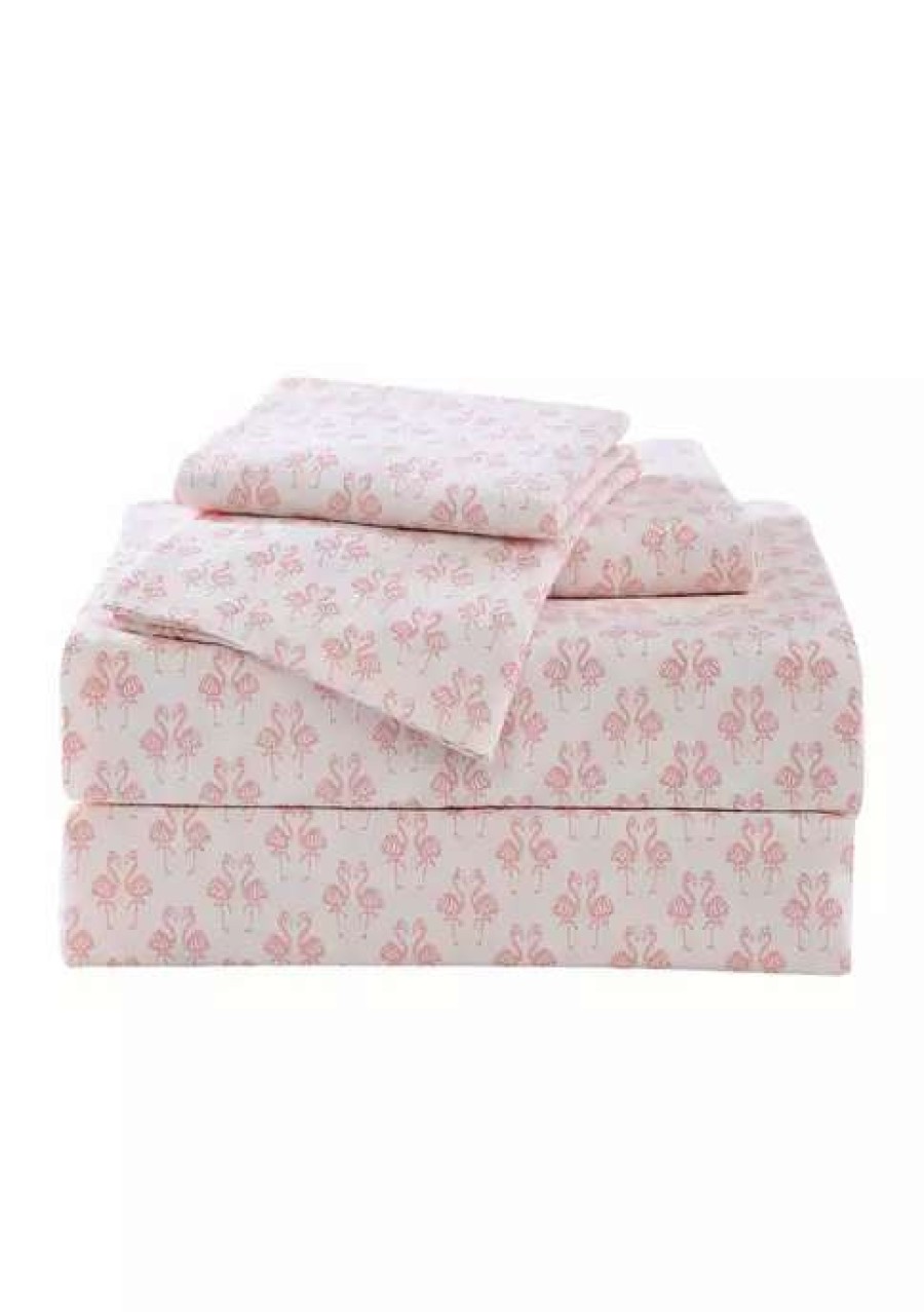 Bed & Bath * | Tommy Bahama Flamingle Cotton Sheet Set Pink