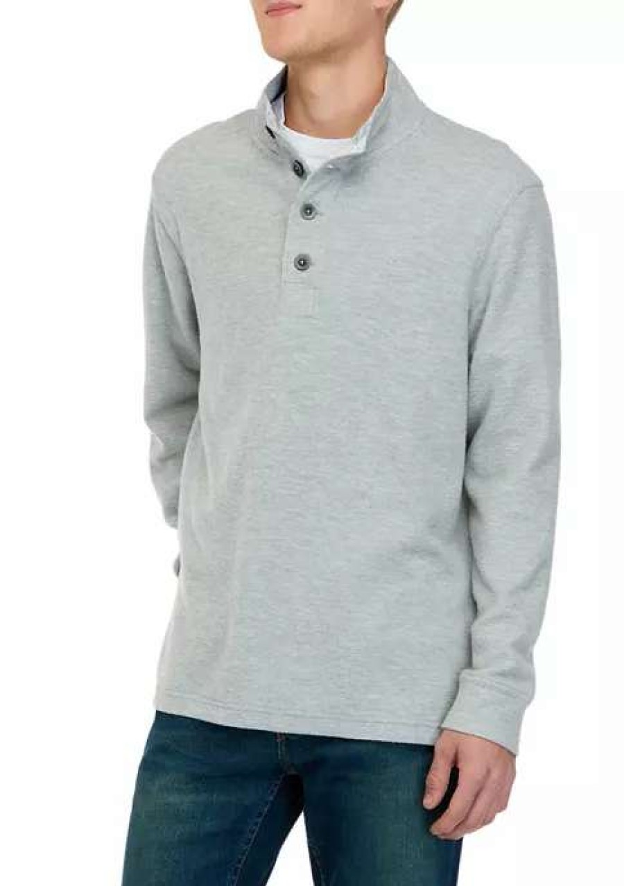 Men * | Tommy Bahama Montserrat Button Mock Pullover Sweater