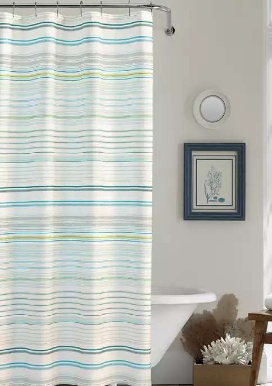 Bed & Bath * | Tommy Bahama La Scala Breezer Shower Curtain Green