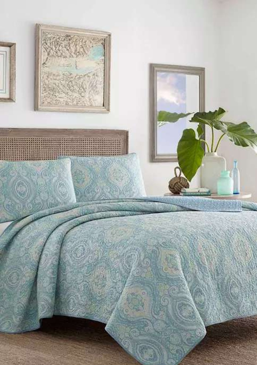 Bed & Bath * | Tommy Bahama Turtle Cove 3-Piece Paisley Cotton Quilt Set