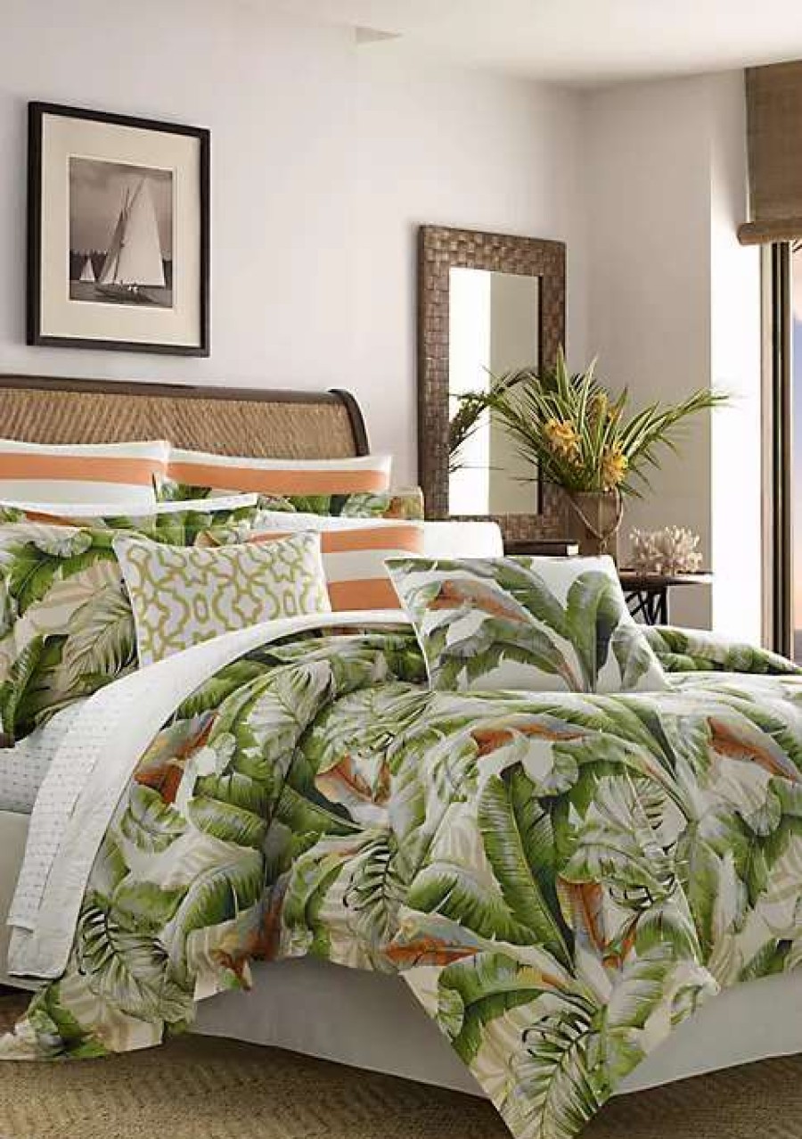 Bed & Bath * | Tommy Bahama Palmiers Comforter Set Open Medium Green