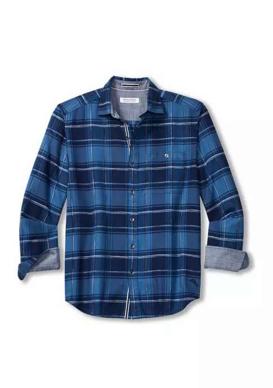 Men * | Tommy Bahama Canyon Beach Riverside Plaid Shirt Dockside B